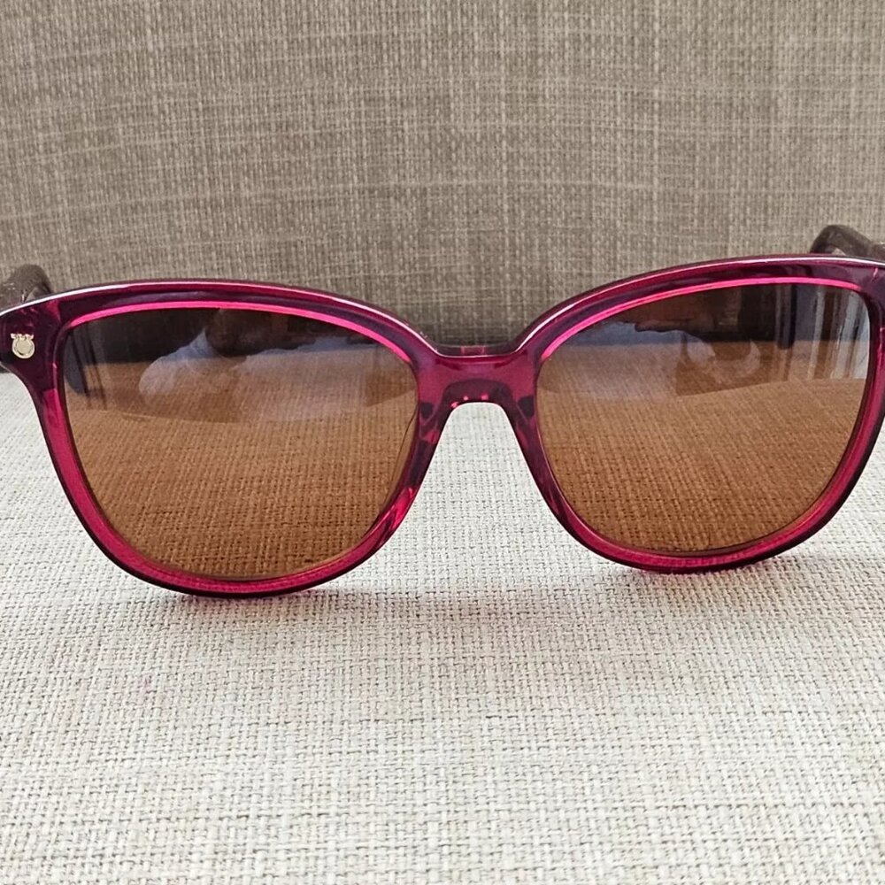 Salvatore Ferragamo Women Sunglasses Burgundy SF815S 56[]17 140 Italy - Picture 3 of 12